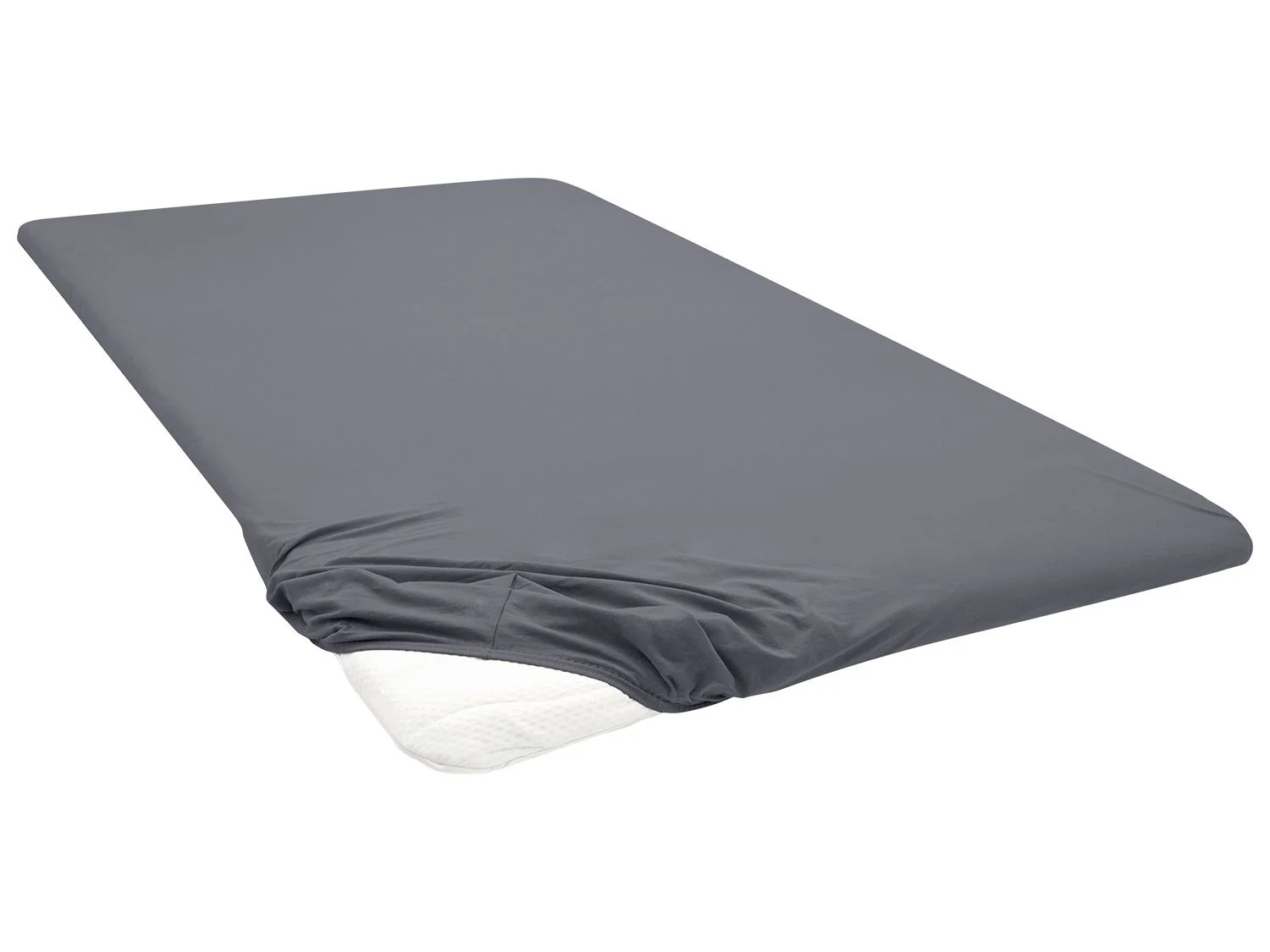 Biberna Prześcieradło z dżerseju z gumką (Antracytowy, 90 - 100 x 200 cm)