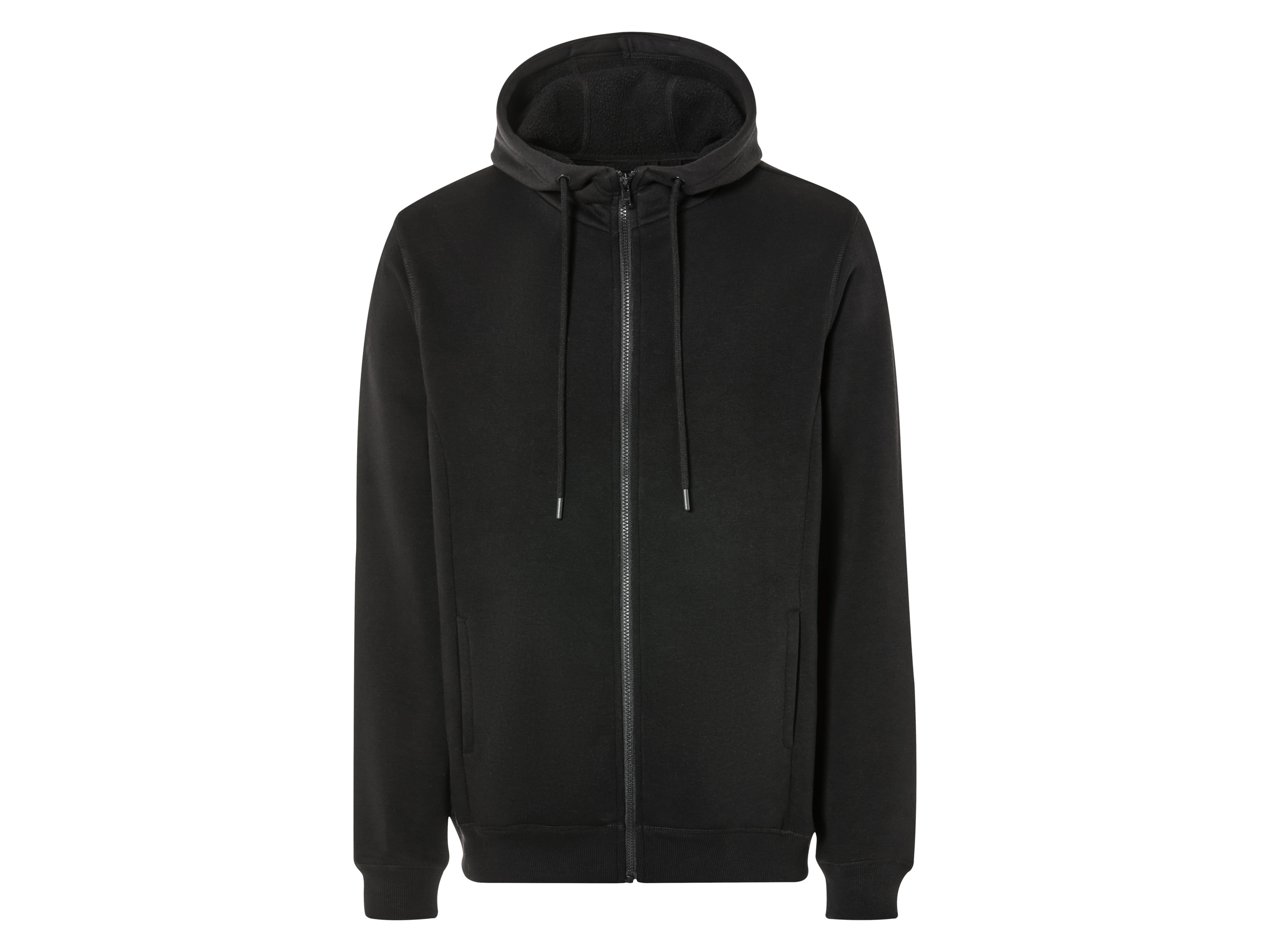 LIVERGY® Bluza dresowa męska z polarem (Czarny, XL (56/58))