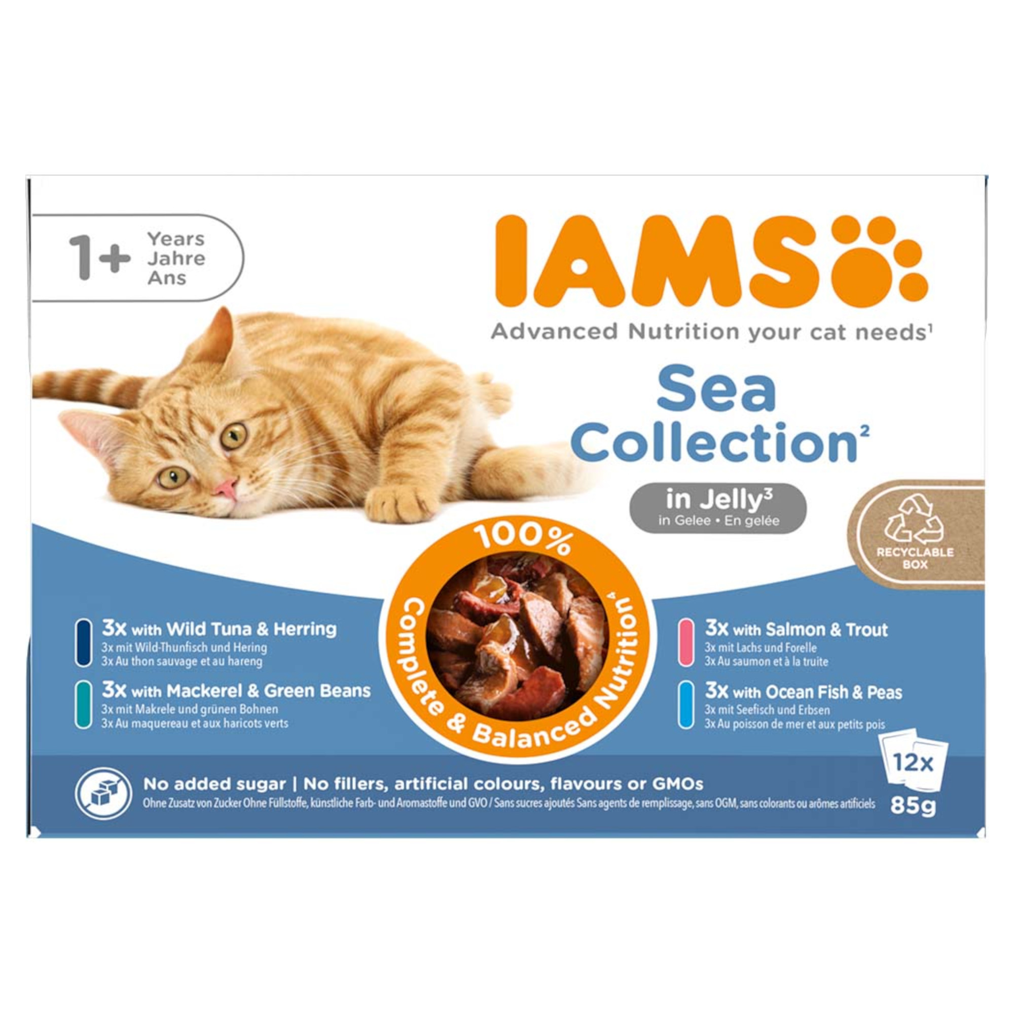 IAMS Advanced Nutrition Adult, rybne smaki - W galarecie, 24 x 85 g