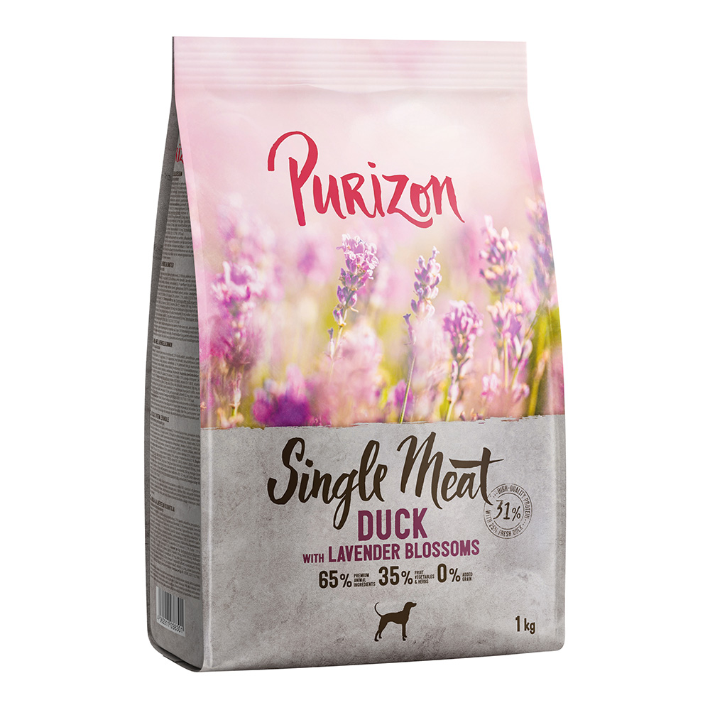 Purizon Single Meat Adult, kaczka z jabłkiem i kwiatami lawendy - 1 kg