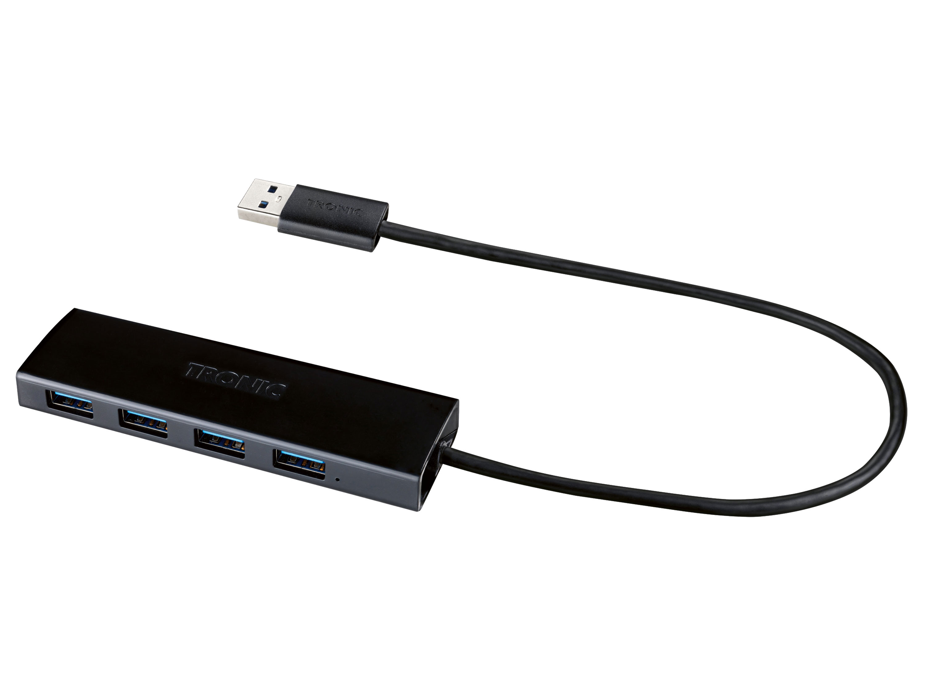 TRONIC® Hub USB z 4 portami USB 3.0  (czarny)