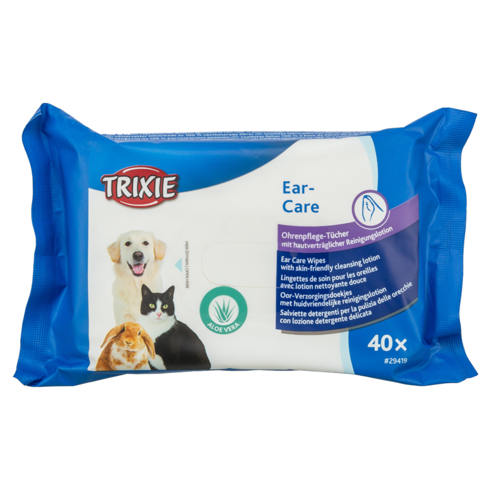 Trixie Ear Care chusteczki do pielęgnacji uszu - 40 szt. miniaturka