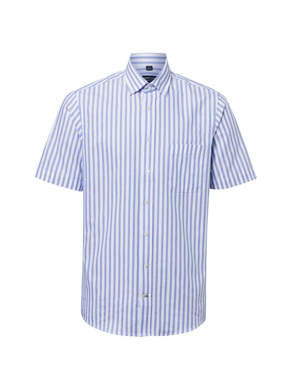 Andrew James Męska koszula casual Mężczyźni Regular Fit Bawełna niebieski|biały, S