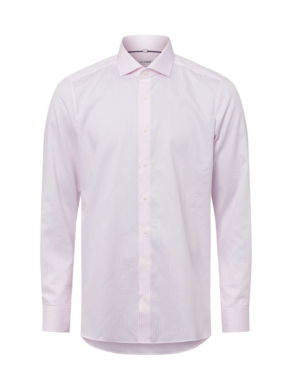 Olymp Level Five OLYMP - Męska koszula biznesowa Mężczyźni Slim Fit Bawełna różowy|biały, 39