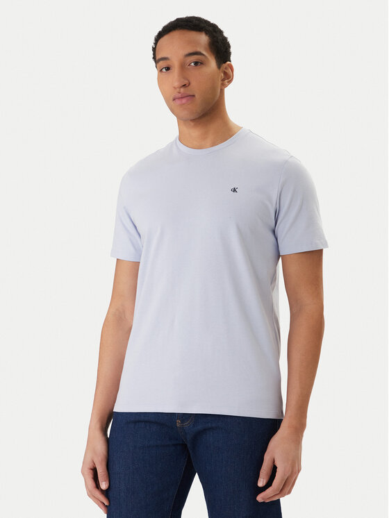 Calvin Klein Jeans T-Shirt Classic Monogram LV04RD254G Fioletowy Regular Fit