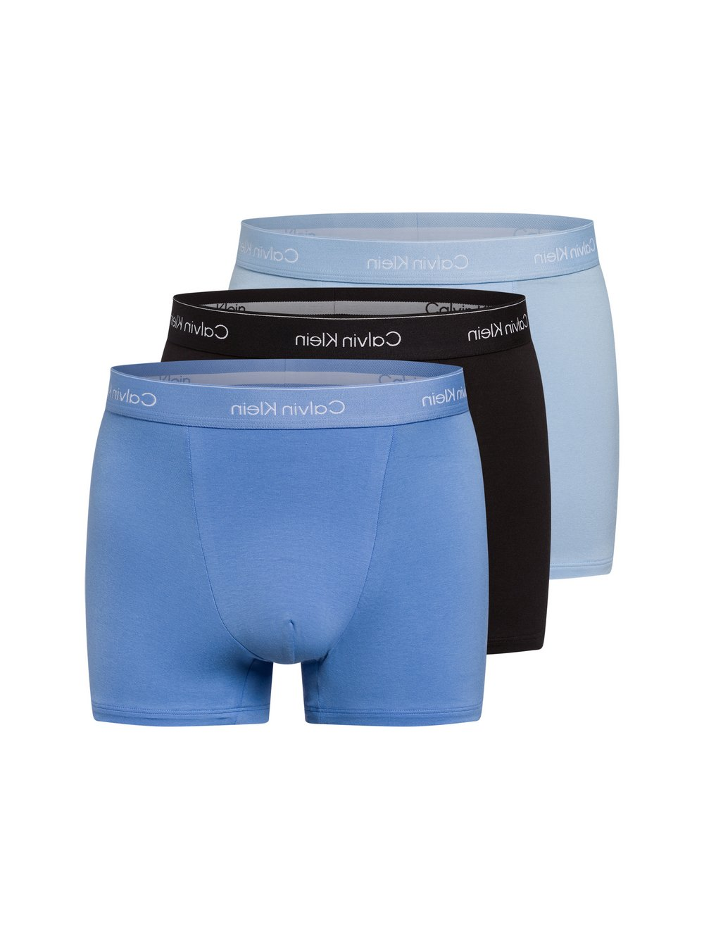 Calvin Klein Męskie kąpielówki w 3-paku Mężczyźni Bawełna czarny|niebieski, XL