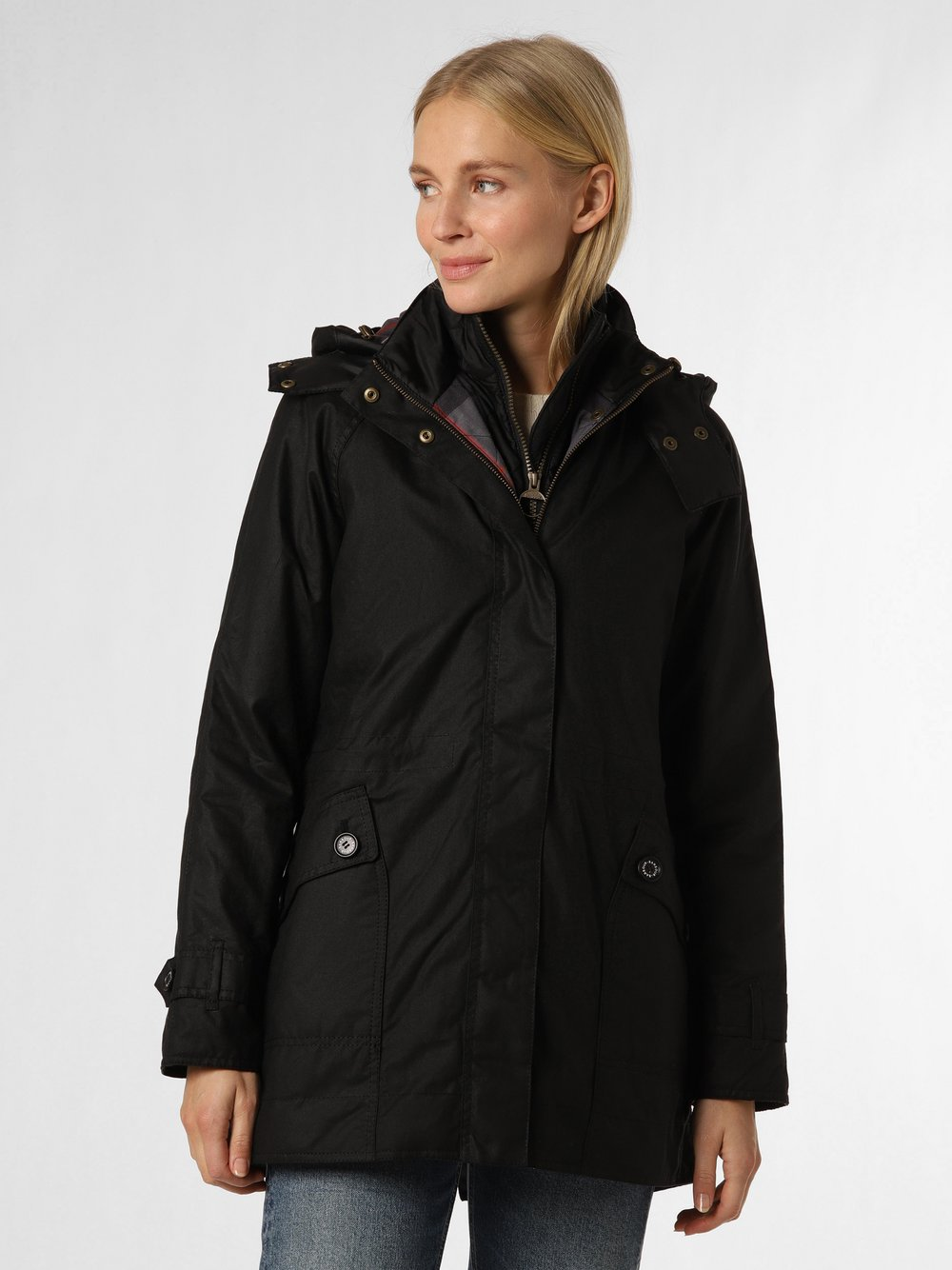 Barbour Damska parka funkcyjna Kobiety Bawełna czarny, 36