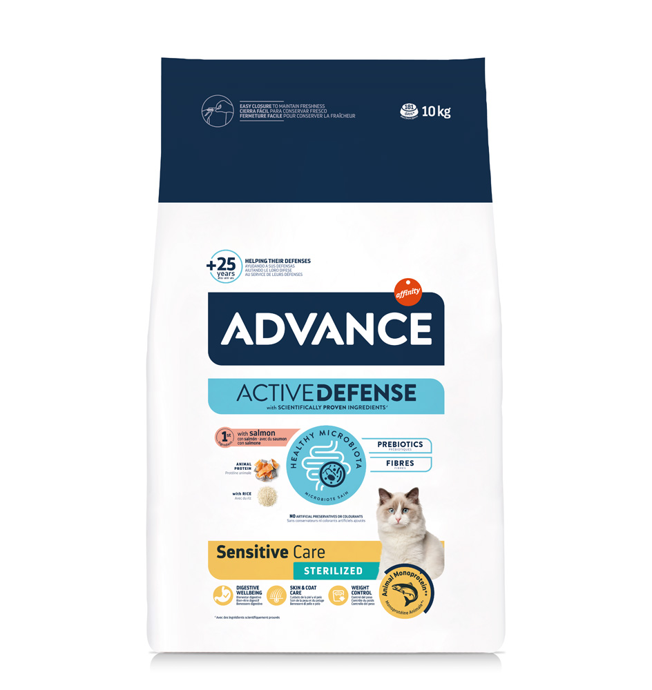 8,5 + 1,5 kg / 12 + 3 kg gratis! Advance, karma sucha dla kota, 10 kg / 15 kg - Cat Sterilized Sensitive, 10 kg