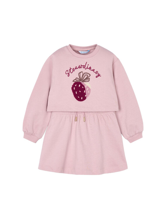 Mayoral Komplet bluza i sukienka 4927 Różowy Regular Fit