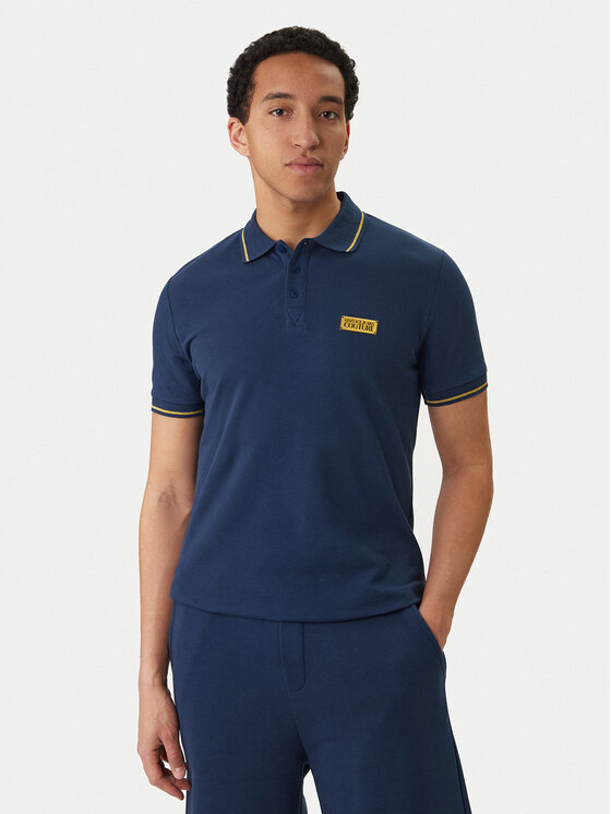 Versace Jeans Couture Polo 80GAGT05 CJ01T Granatowy Slim Fit