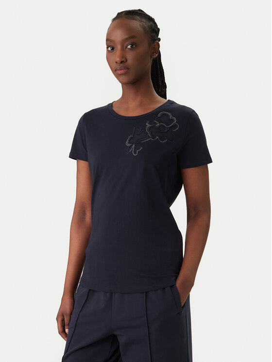 Liu Jo Sport T-Shirt TA6155 JS923 Granatowy Regular Fit