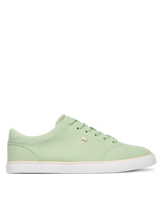 Tommy Hilfiger Tenisówki Th Low Profile Vulc Canvas FW0FW09102 Zielony