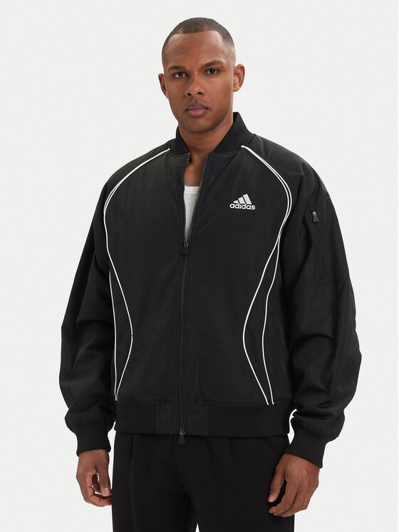 adidas Kurtka bomber adicolor Teamgeist KC8358 Czarny Loose Fit
