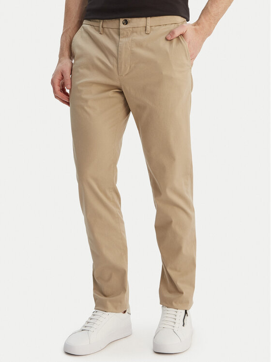 Tommy Hilfiger Chinosy Denton MW0MW41923 Beżowy Regular Fit