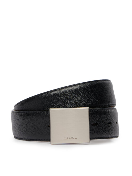 Calvin Klein Pasek Dress Plaque Pebble 35Mm Adj LV04D7080G Czarny