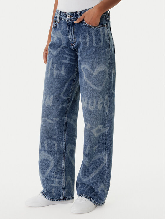 HUGO Jeansy Gamala 50553051 Niebieski Baggy Fit