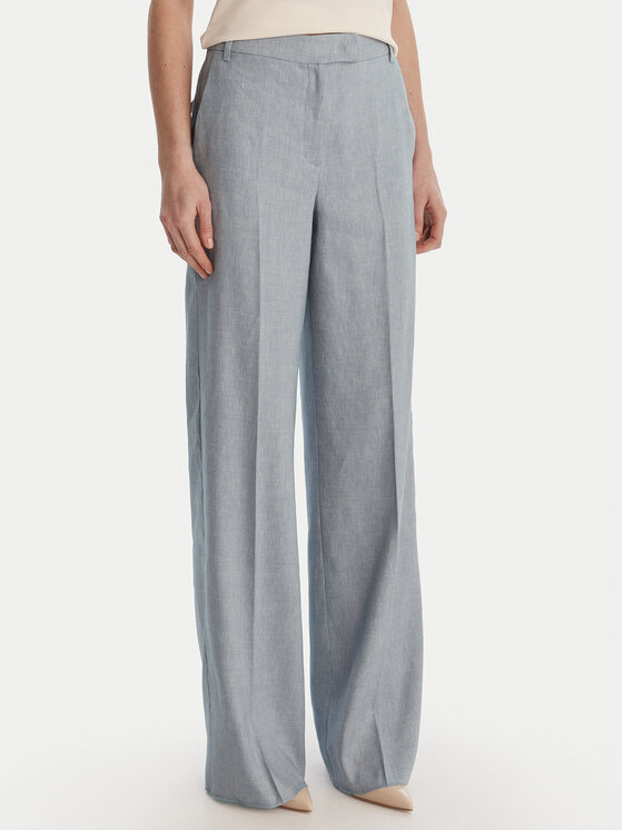 Marella Spodnie materiałowe Odino 2613131121 Błękitny Straight Fit