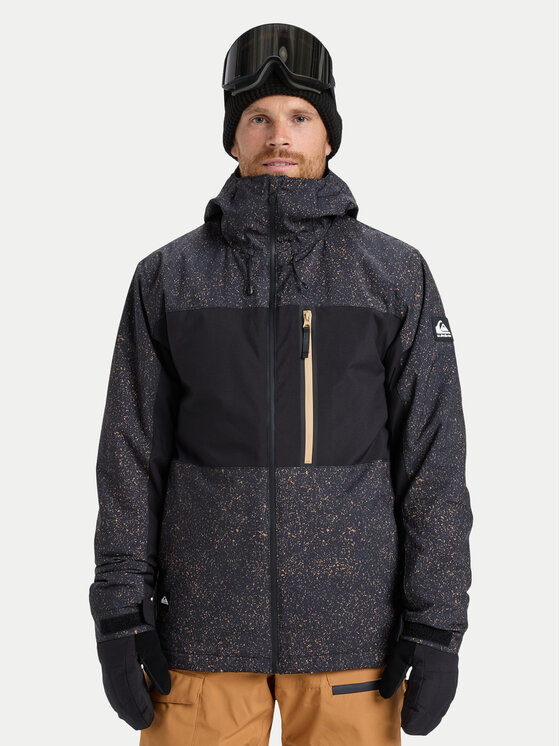 Quiksilver Kurtka snowboardowa Sycamore Printed EQYTJ03514 Czarny