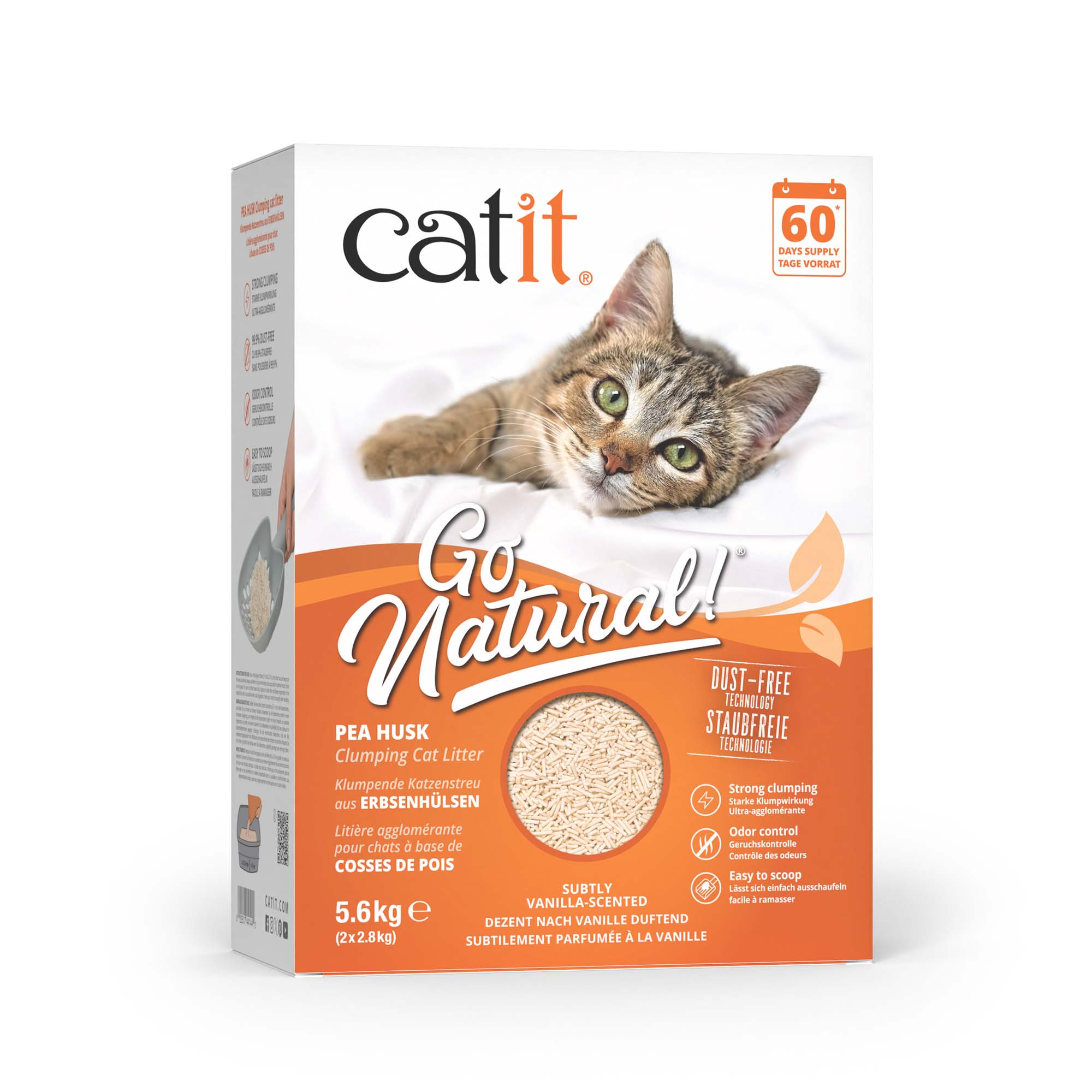 Catit Go Natural, żwirek dla kota o zapachu wanilii - 11,2 kg (4 x 2,8 kg)