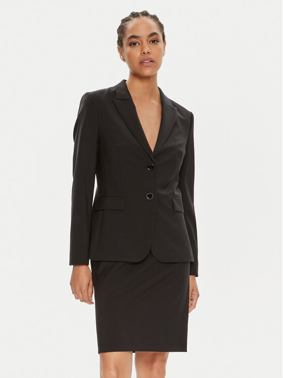 Boss Marynarka Juleah 50490035 Czarny Regular Fit