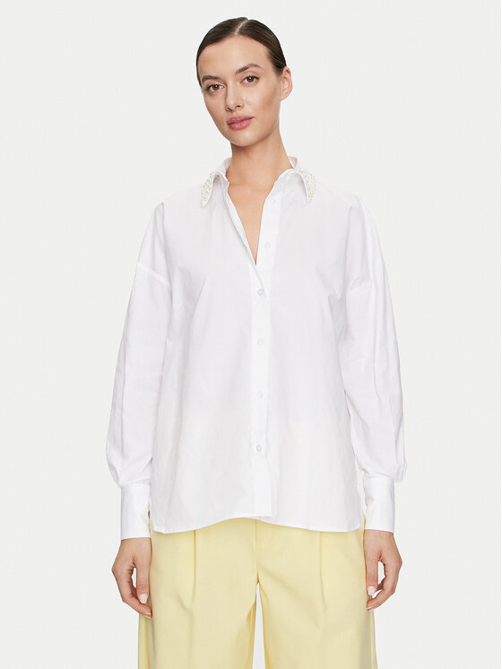 ViCOLO Koszula RB0068 Biały Relaxed Fit