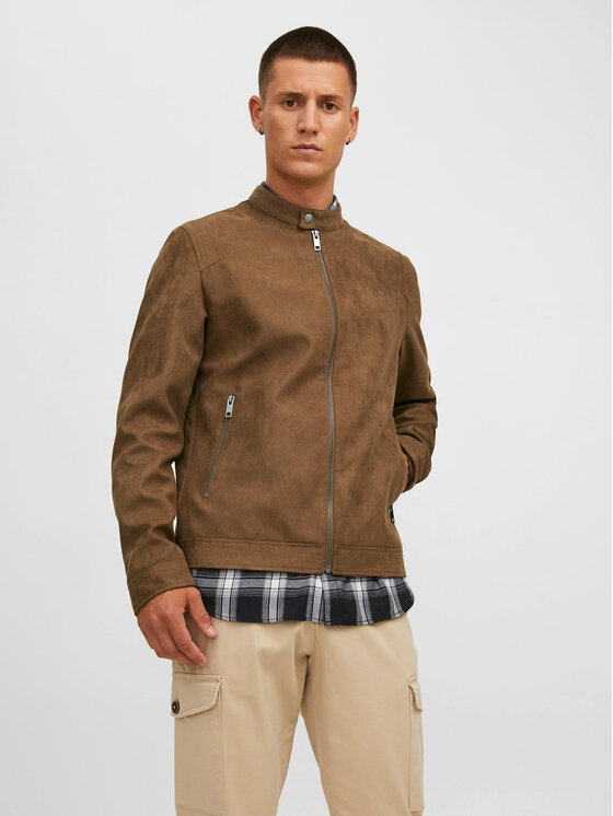 Jack & Jones Kurtka z imitacji skóry Rocky 12223141 Brązowy Regular Fit