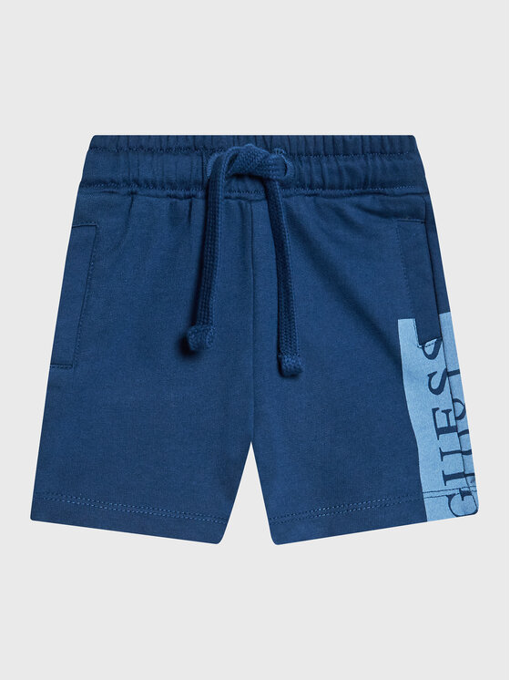 Guess Szorty sportowe N3GD03 KA6R0 Niebieski Relaxed Fit
