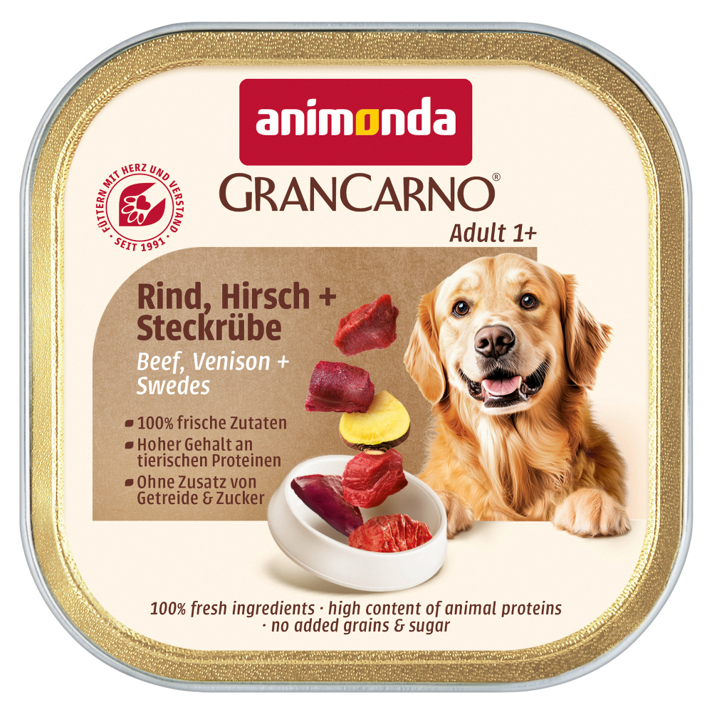 animonda GranCarno Adult Country, 22 x 150 g - Wołowina, jeleń i brukiew