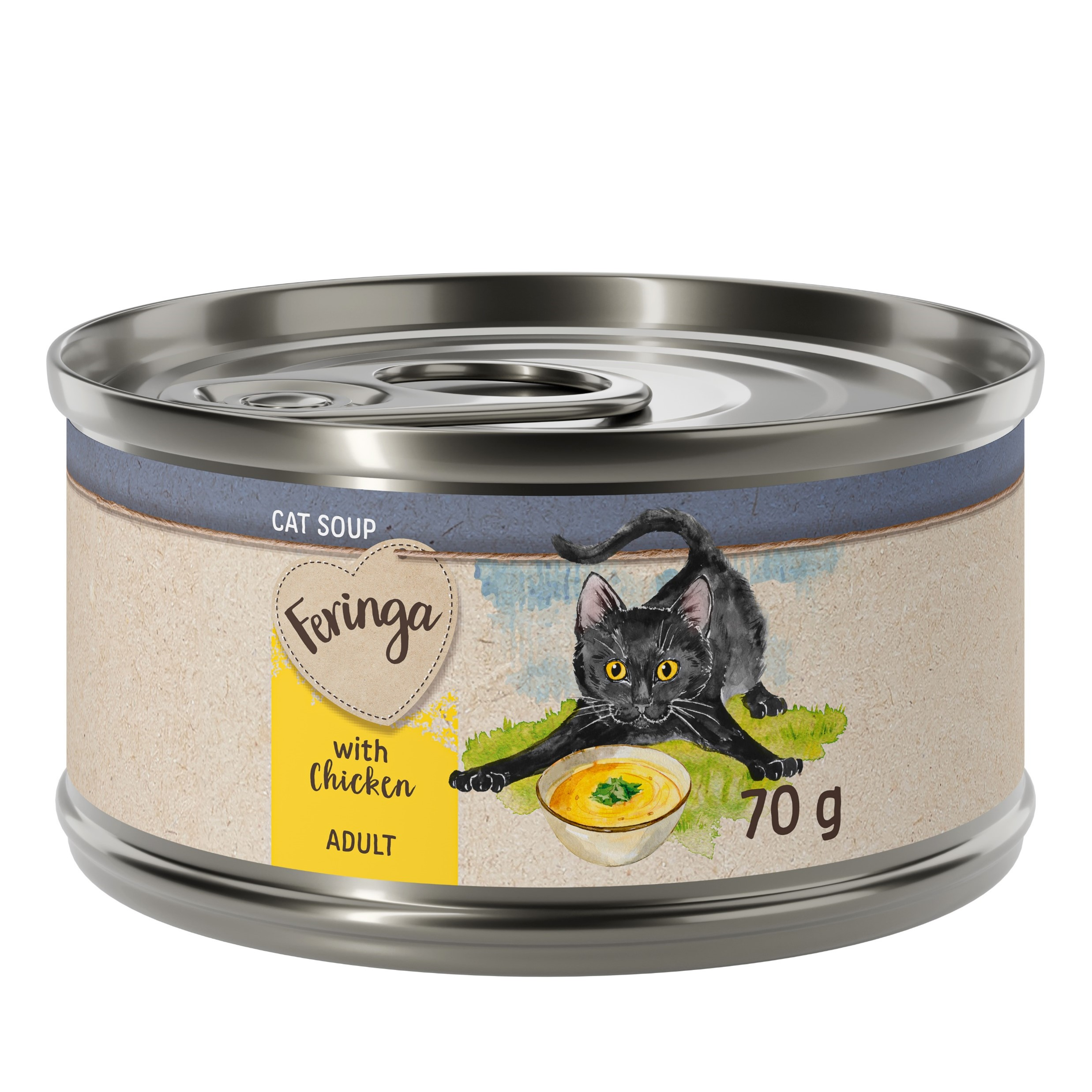 Korzystny pakiet Feringa cat soup, zupa dla kota, 24 x 70 g - Kurczak