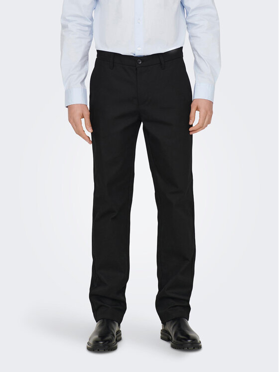Only & Sons Spodnie materiałowe Edge-Ed 22024468 Czarny Relaxed Fit