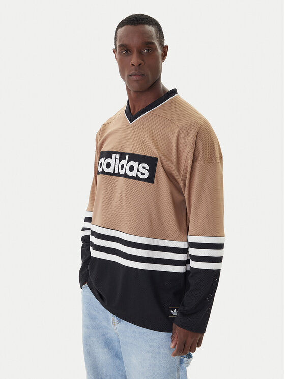 adidas Longsleeve JY0251 Beżowy Loose Fit