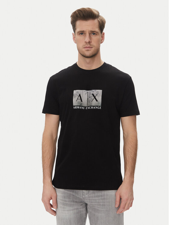 Armani Exchange T-Shirt XM000555 AF10358 UC001 Czarny Regular Fit
