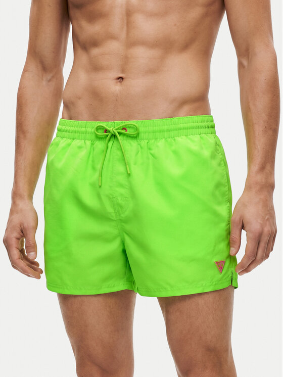 Guess Szorty kąpielowe F6GT25 WG282 SHORT Zielony Regular Fit