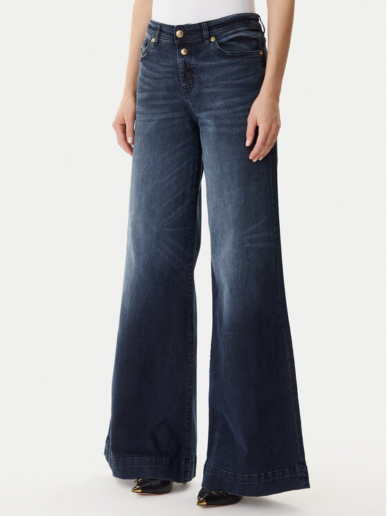 Versace Jeans Couture Jeansy 79HAB561 CDWAB Granatowy Wide Leg