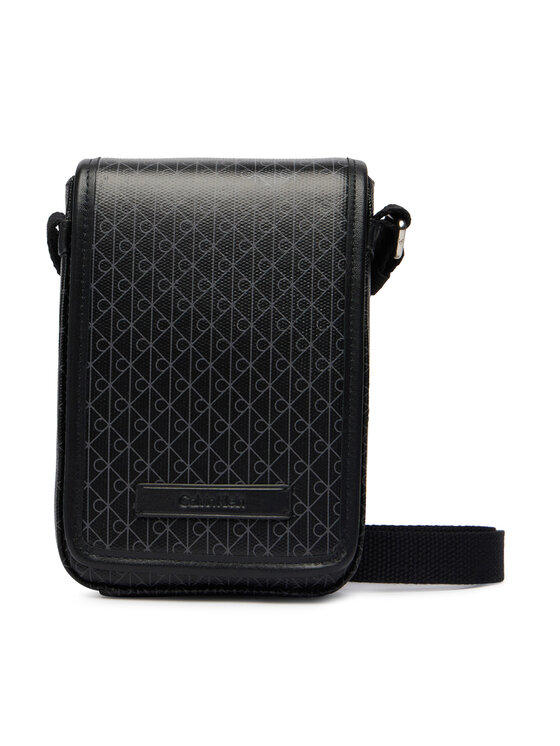 Calvin Klein Etui na telefon Emblem Aop Coated Phone Crossbod LV04D1218G Czarny