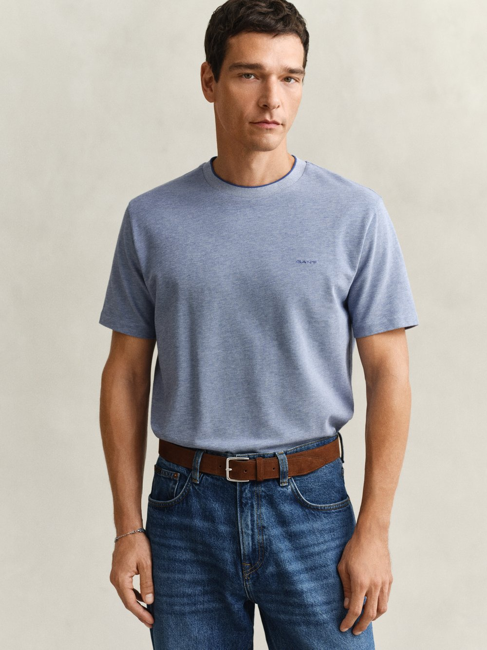 Gant Koszulka męska Mężczyźni Bawełna (100%) różowy|niebieski, XL