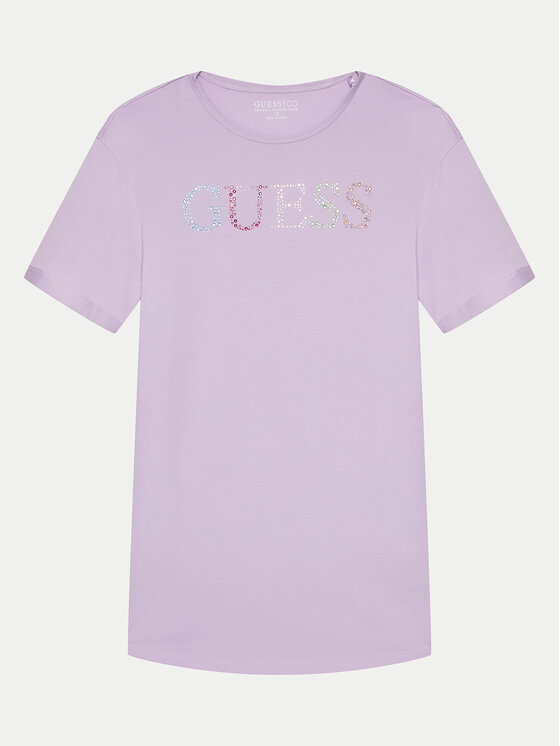 Guess T-Shirt J4GI38 J1314 Fioletowy Regular Fit