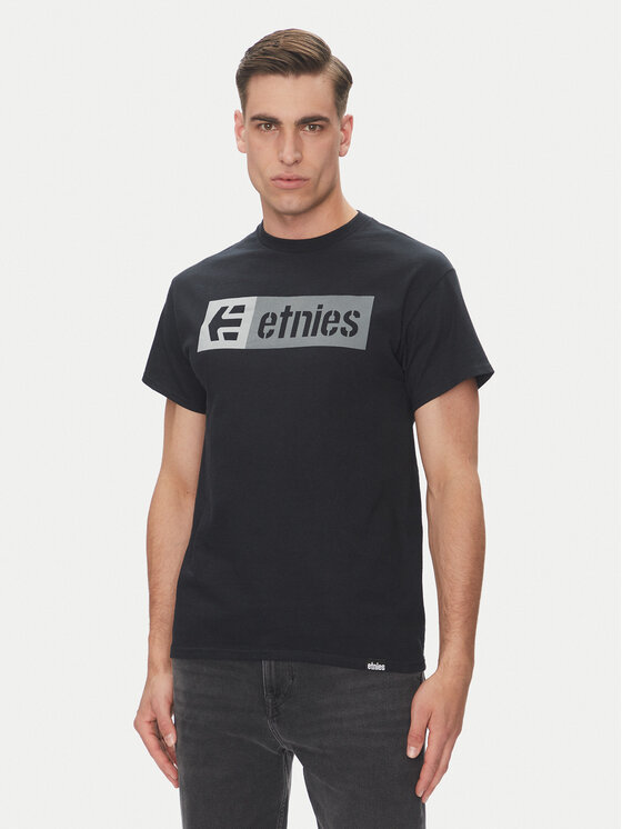 Etnies T-Shirt New Box 4130002282 Czarny Regular Fit