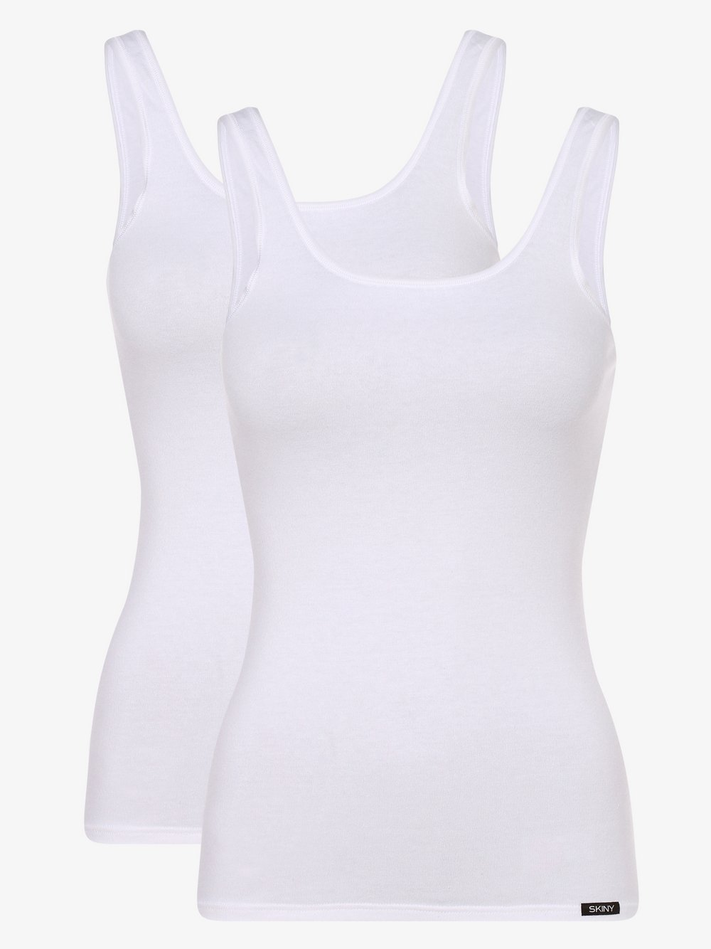 SKINY Top damski w zestawie 2 szt. Kobiety Bawełna biały, 40