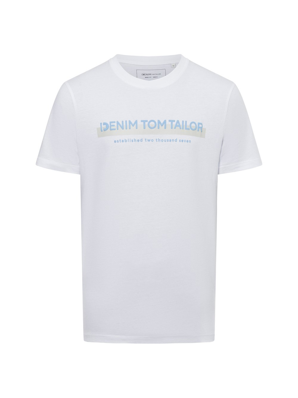 Tom Tailor Denim T-shirt męski Mężczyźni Bawełna biały, M