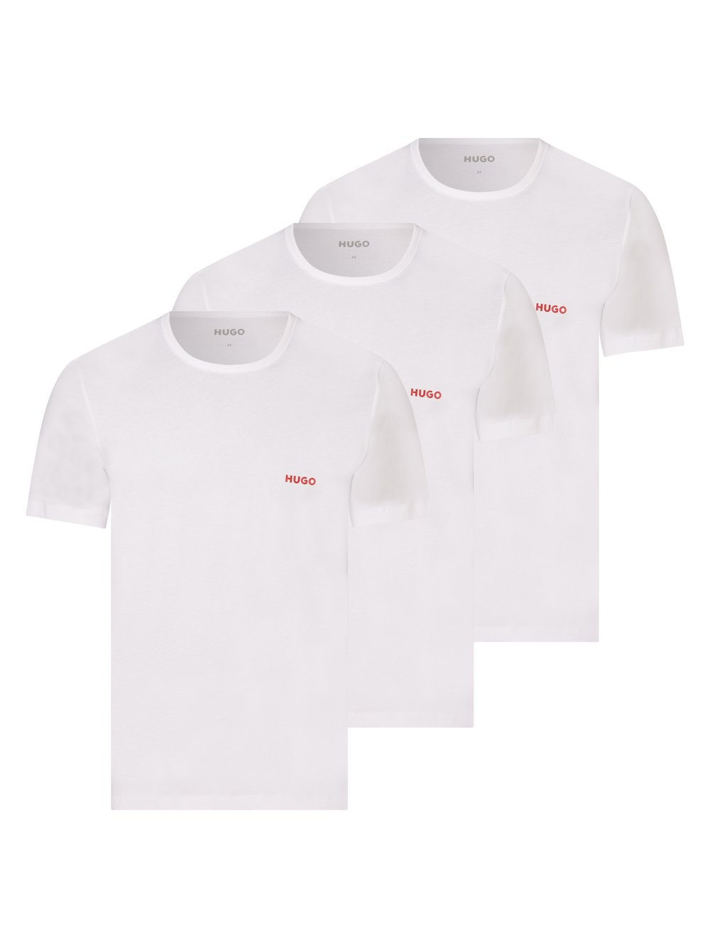 HUGO T-shirty pakowane po 3 szt. Mężczyźni Bawełna biały, L
