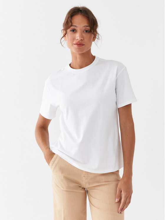 United Colors Of Benetton T-Shirt 3096D102O Biały Regular Fit