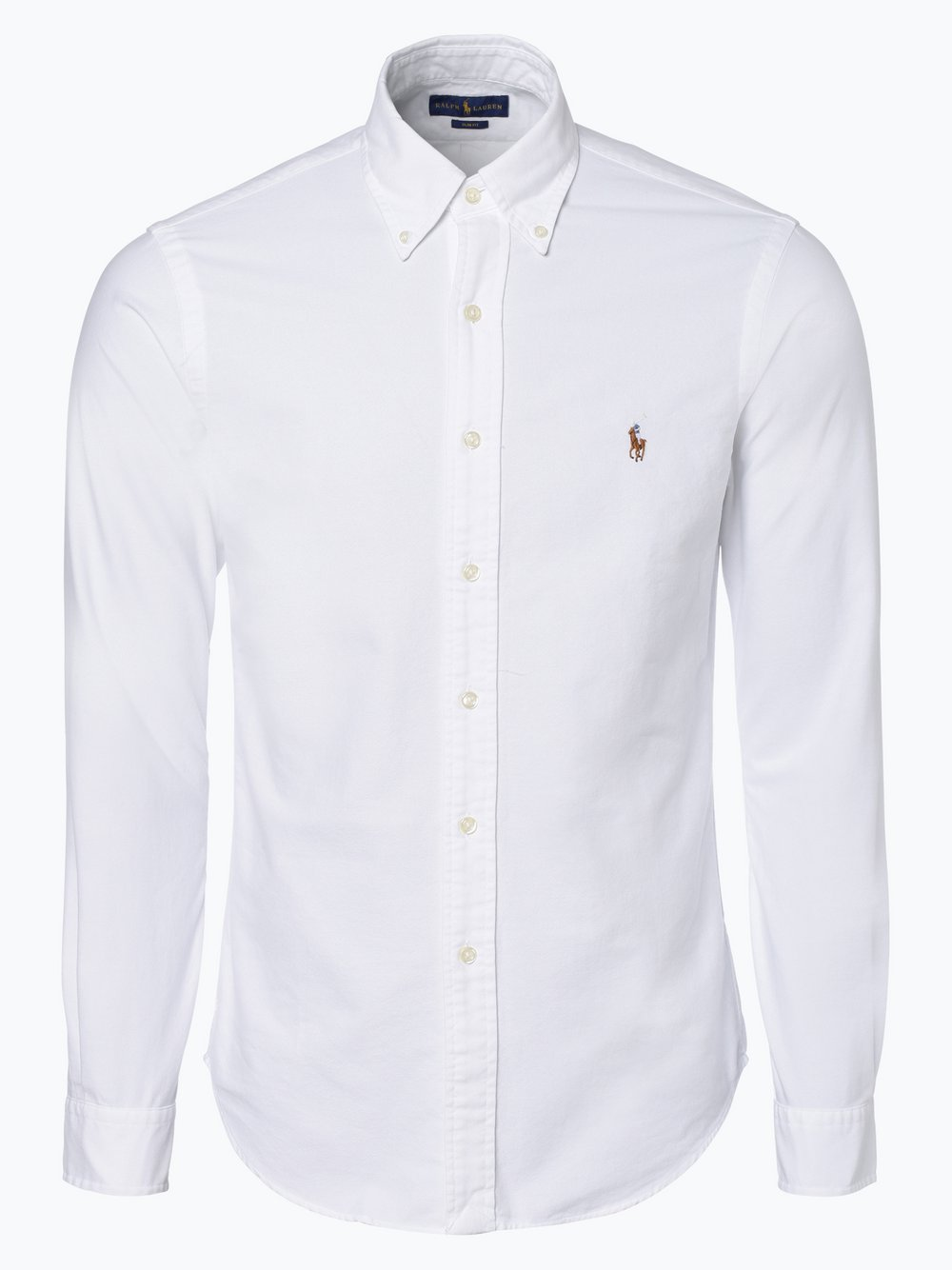 Polo Ralph Lauren Koszula męska Oxford Mężczyźni Slim Fit Bawełna biały button down, XXL