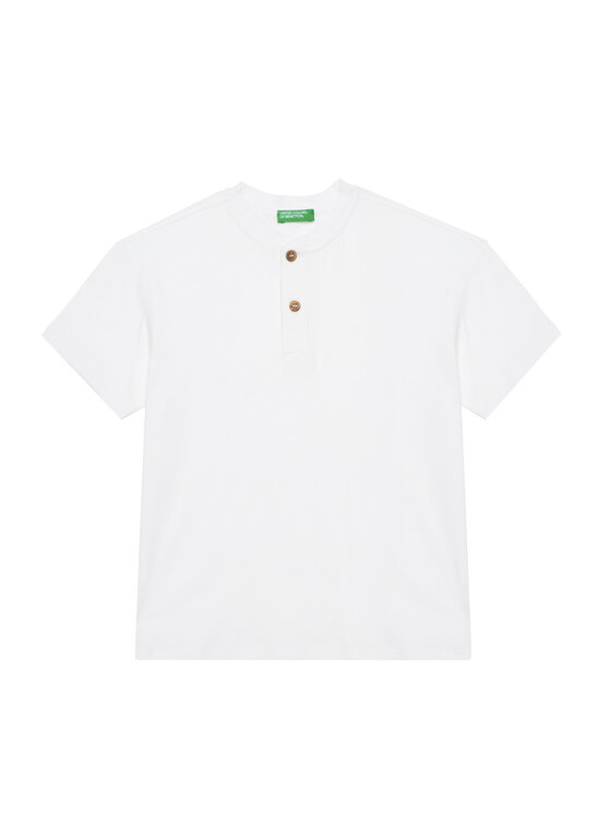 United Colors Of Benetton T-Shirt 3F4JC10NN Biały Regular Fit