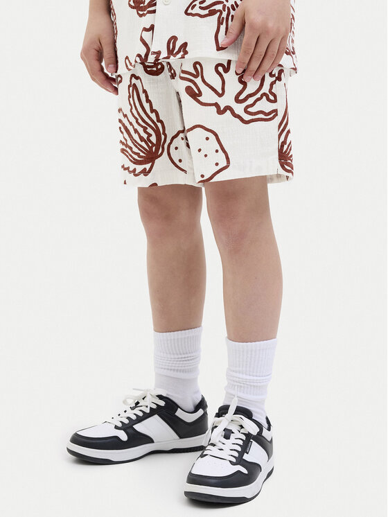 Jack & Jones Junior Szorty materiałowe 12277599 Écru Relaxed Fit