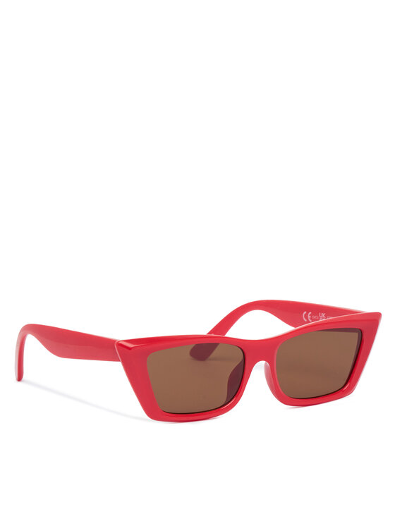 Pieces Okulary przeciwsłoneczne Pctrine Sunglass Box 175942 Czerwony