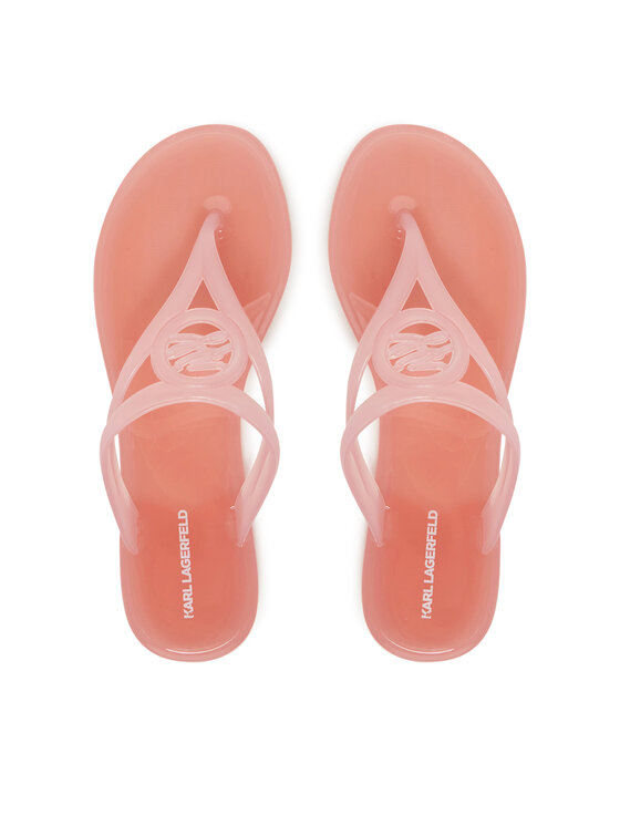 KARL LAGERFELD Japonki Jelly Thong KL80007A Różowy