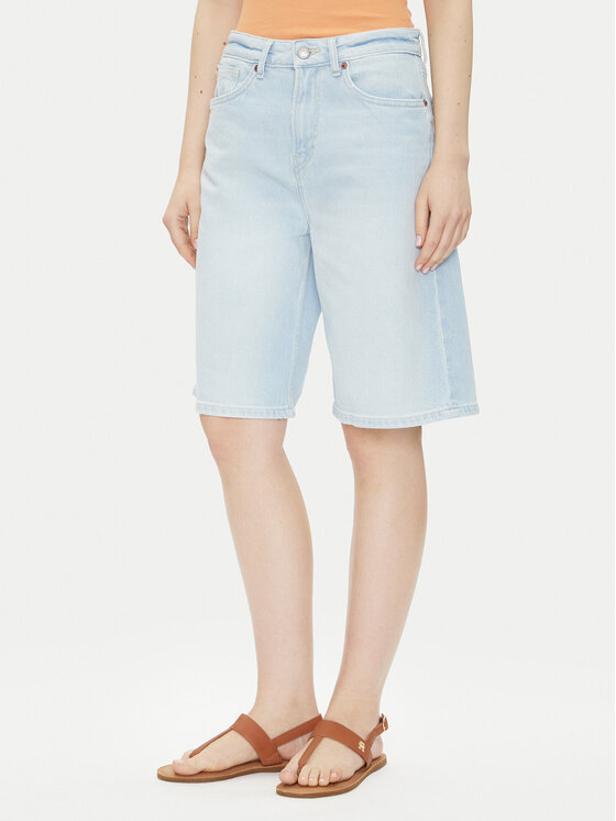 Pepe Jeans Szorty jeansowe PL801176 Niebieski Loose Fit