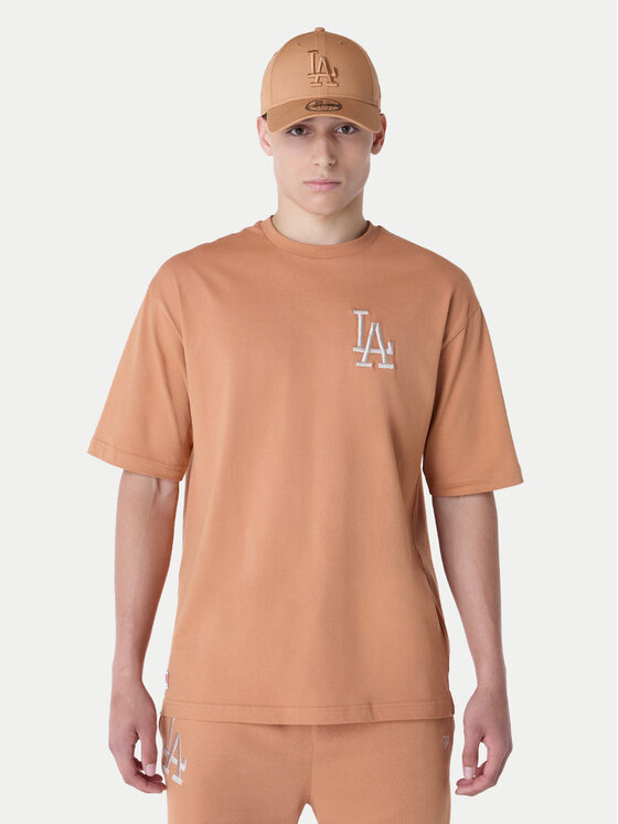New Era T-Shirt LA Dodgers MLB League Essential 60596179 Pomarańczowy Regular Fit