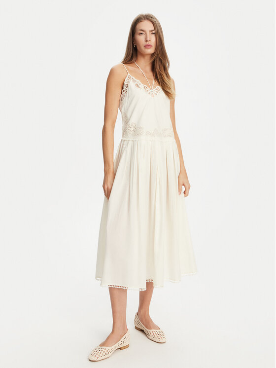TWINSET Sukienka letnia 251TT2160 Écru Regular Fit